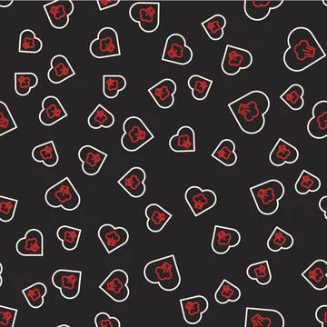 Line Chef hat icon isolated seamless pattern on black background. Cooking symbol 스톡 일러스트