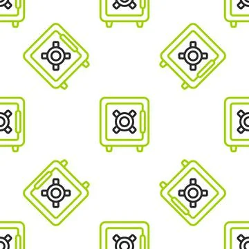 Line Chicken egg on a stand icon isolated seamless pattern on white background Illustrazione stock
