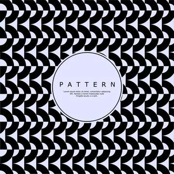 Line circle abstract pattern design. Decorative zig zag round pattern vector. Stock Illustration