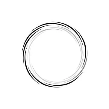 Line in circle from frame white background Stock Illustration