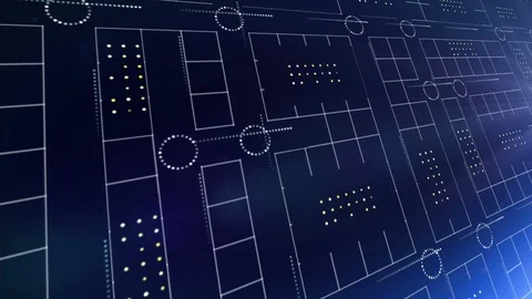 Line circle light 360 rotation technology background 4K LOOP blue Stock Footage 103656367