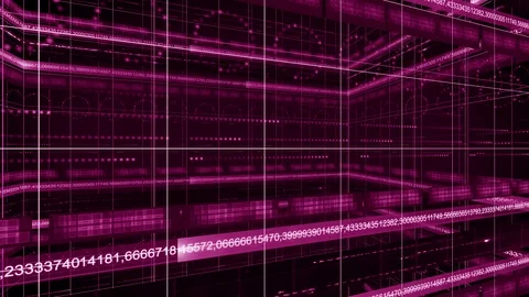 Line circle light 360 rotation technology background 4K LOOP purple Video stock 104493838