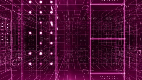 Line circle light 3d pan technology background 4K LOOP purple Stock Footage 103850337