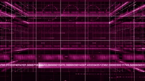 Line circle light technology 3d pan background 4K LOOP purple Stock Footage 104540025