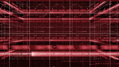 Line circle light technology 3d pan background 4K LOOP red Stock Footage 104540196