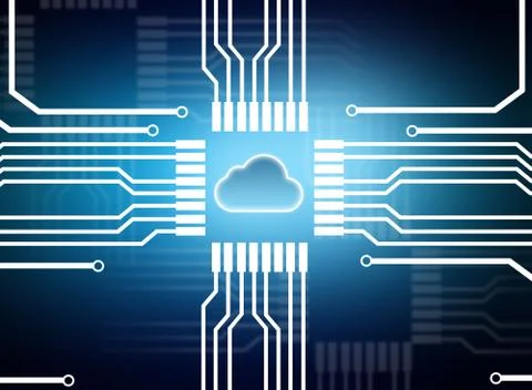 Line circuits seeking to cloud storage computing 스톡 일러스트