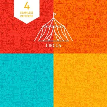 Line Circus Patterns Illustration