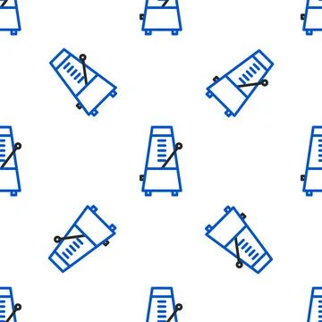 Line Classic Metronome with pendulum in motion icon isolated seamless pattern on Stock Illustration