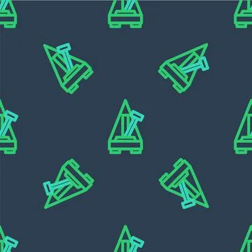 Line Classic Metronome with pendulum in motion icon isolated seamless pattern on Illustrazione stock