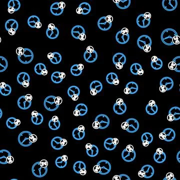 Line Clock 24 hours icon isolated seamless pattern on black background. All day Stock Illustration