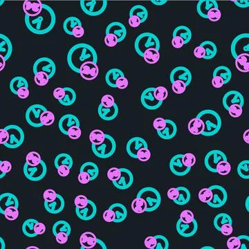 Line Clock 24 hours icon isolated seamless pattern on black background. All day Stock Illustration