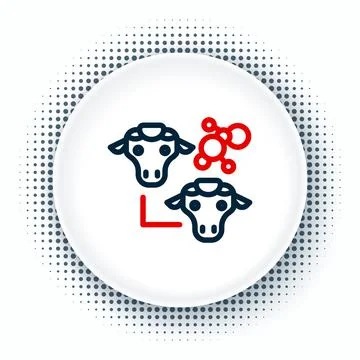 Line Cloning icon isolated on white background. Genetic engineering concept Stockillustratie