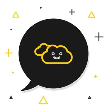 Line Cloud icon isolated on white background. Colorful outline concept. Vector 스톡 일러스트