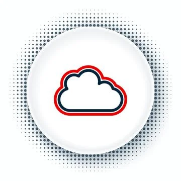Line Cloud icon isolated on white background. Colorful outline concept. Vector イラスト素材