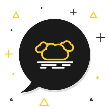 Line Cloud icon isolated on white background. Colorful outline concept. Vector Stockillustratie