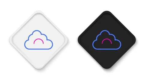 Line Cloud icon isolated on white background. Colorful outline concept. Vector 스톡 일러스트