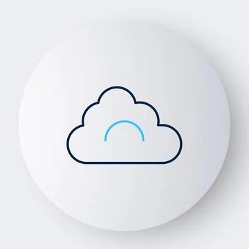 Line Cloud icon isolated on white background. Colorful outline concept. Vector Stockillustratie