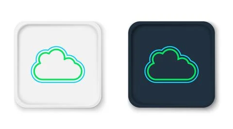 Line Cloud icon isolated on white background. Colorful outline concept. Vecto イラスト素材