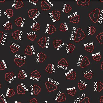 Line Cloud with rain icon isolated seamless pattern on black background. Rain Stock Illustration