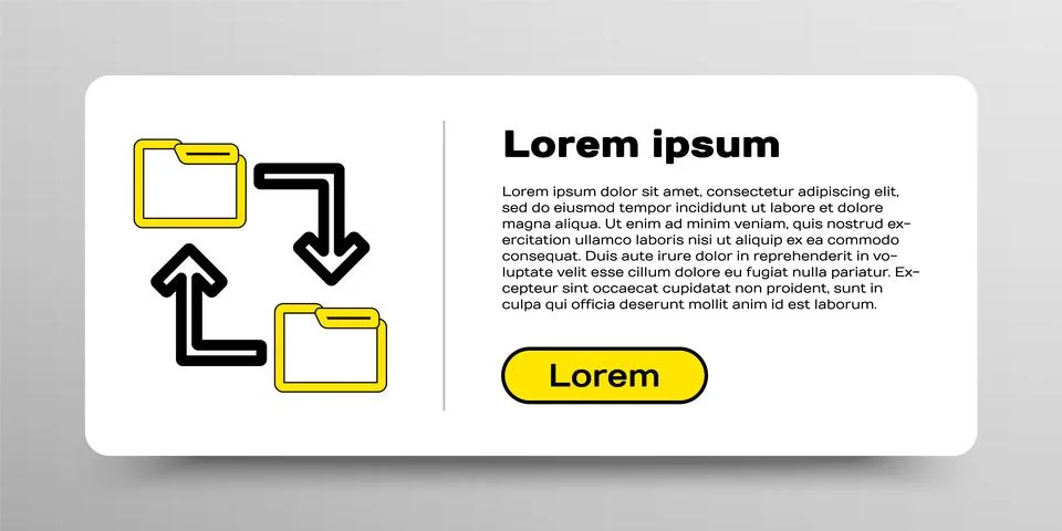 Line Cloud storage text document folder icon isolated on white background. .. Stock Illustration