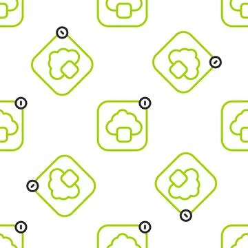Line Cloud technology data transfer and storage icon isolated seamless pattern Stock Illustration