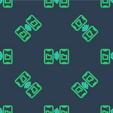 Line Cloud technology data transfer and storage icon isolated seamless pattern Stock Illustration