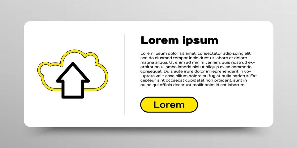 Line Cloud upload icon isolated on white background. Colorful outline concept Stock Illustration