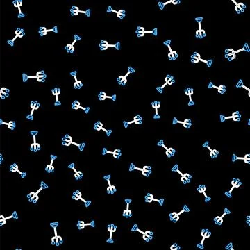 Line Coat stand icon isolated seamless pattern on black background. Vector Illustrazione stock