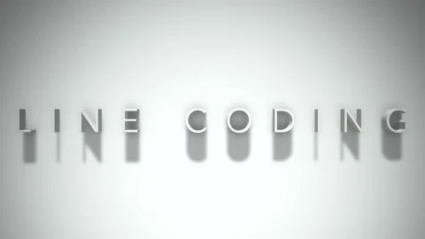 Line Coding 3D title animation with shadows on a white background Stock Footage 296624734