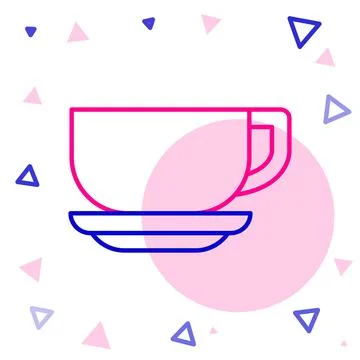 Line Coffee cup icon isolated on white background. Tea cup. Hot drink coffee Stock Illustration