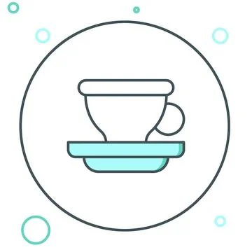 Line Coffee cup icon isolated on white background. Tea cup. Hot drink coffe.. Stock Illustration