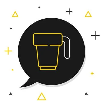 Line Coffee cup icon isolated on white background. Tea cup. Hot drink coffe.. Stock Illustration