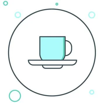 Line Coffee cup icon isolated on white background. Tea cup. Hot drink coffe.. Stock Illustration