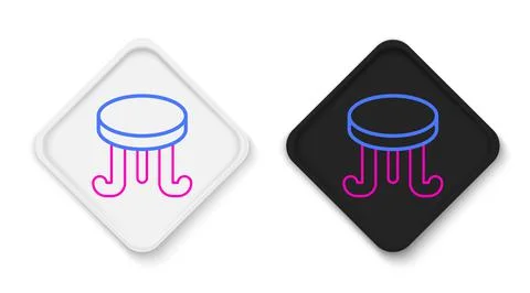 Line Coffee table icon isolated on white background. Street cafe. Colorful Stock Illustration