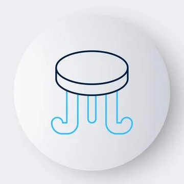 Line Coffee table icon isolated on white background. Street cafe. Colorful ou Stock Illustration