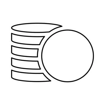 Line coin stack icon. 스톡 일러스트