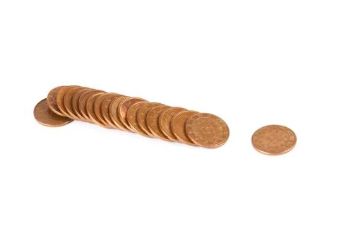 Line of coins Stock Photos