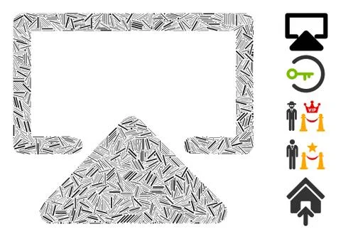 Line Collage Enter Stock Illustration