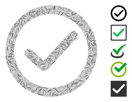 Line Collage OK Option Icon イラスト素材