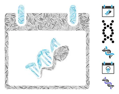 Line Collage Sperm DNA Replication Calendar Day Illustration