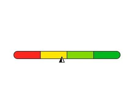 Line color scale indicator. Measuring gauge with dial Stock Illustration