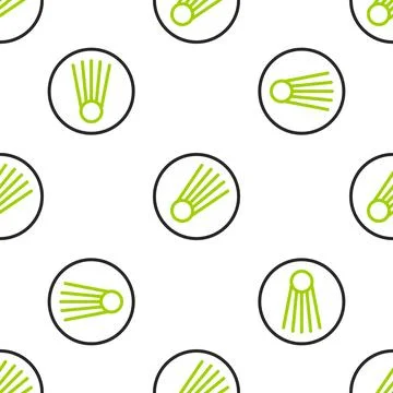 Line Comet falling down fast icon isolated seamless pattern on white background Stock Illustration
