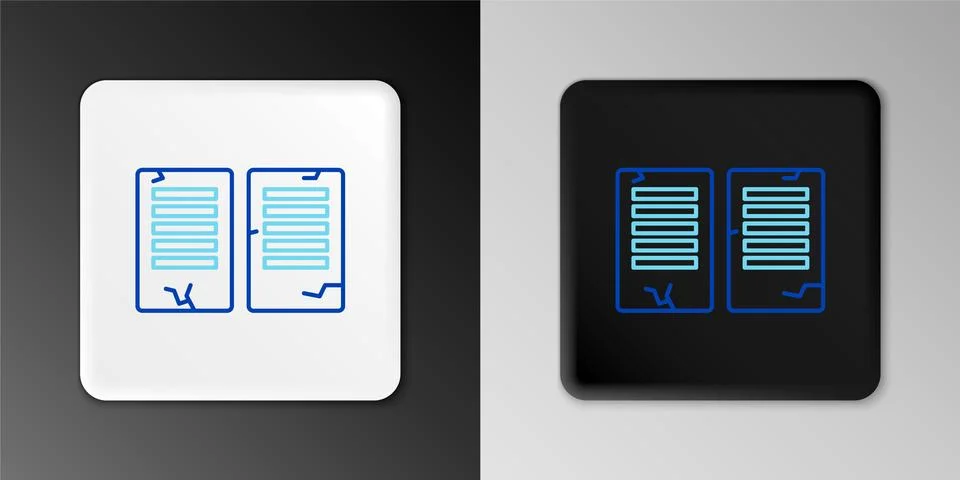Line The commandments icon isolated on grey background. Gods law concept Illustrazione stock