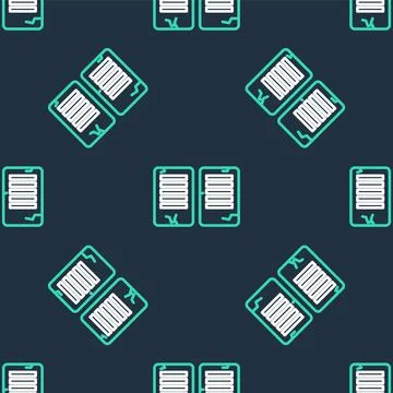 Line The commandments icon isolated seamless pattern on black background. Gods Stock Illustration