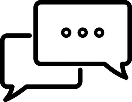 Line comment icon as communication symbol Stock Illustration