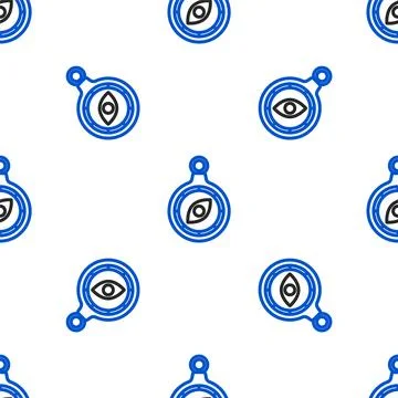 Line Compass icon isolated seamless pattern on white background. Windrose n.. Stock Illustration