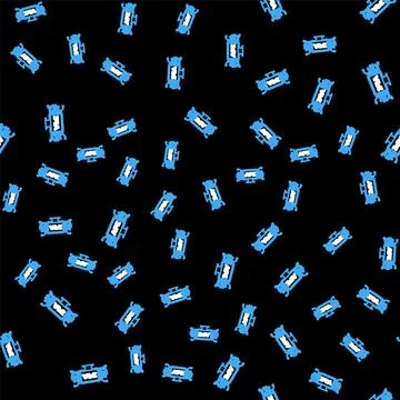 Line Computer api interface icon isolated seamless pattern on black background 스톡 일러스트