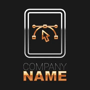 Line Computer display with vector design program icon isolated on isolated .. Stock Illustration