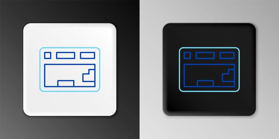 Line Computer keyboard icon isolated on grey background. PC component sign... Stock Illustration