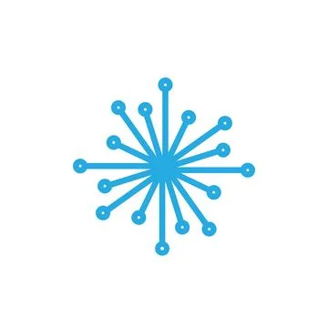 Line connect dot technology logo design, vector graphic symbol icon illustr.. 스톡 일러스트